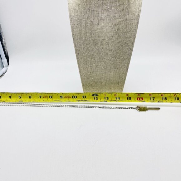 Silver Tone Key Necklace Long Chain Statement Jewelry Engraved Pendant FREE - Picture 4 of 6